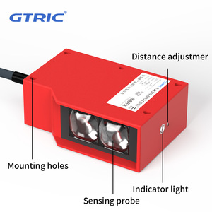 GTRICスクエアフォト赤外線センサーリフレクター10m距離24-240V AC DC5線式IP67レトロ反射型光電スイッチセンサー - Product Image 2