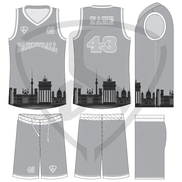 Novo feito sob encomenda amostra mais recente projeto sublimação juventude college basketball jersey uniforme desgaste