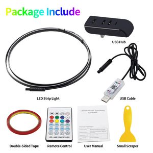 ไฟภายในชุดอุปกรณ์เสริมชุดควบคุมแอป RGB ไฟแถบ LED ไฟสร้างบรรยากาศแบบ USB สำหรับเทสลารุ่น3 Y 2025 2024 2021 2022 2023 - Product Image 6