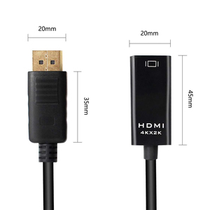 Hdmiアダプターケーブル4k * 2kディスプレイポートDpオス-HdmiメスアダプターコンバーターフルHd DP - Product Image 3