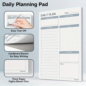 Almohadillas para planificador diario, 2 uds., organizador de tareas de bloqueo de tiempo con rastreador de objetivos, lista de tareas pendientes y horario para una mayor productividad - Product Image 5