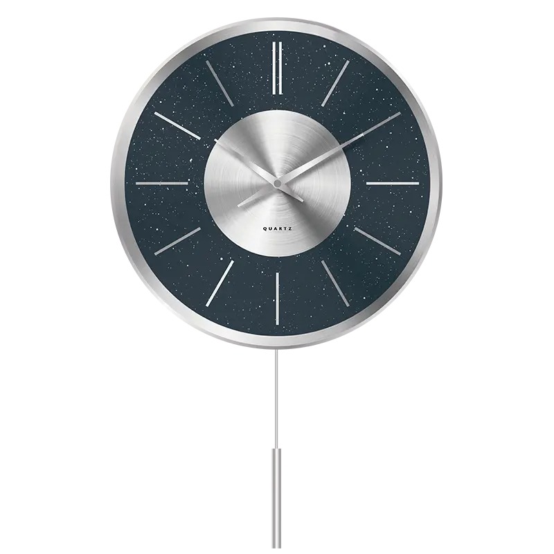 אלומיניום מטוטלת שעון מודרני עיצוב דקורטיבי שקט לטאטא מטוטלת מצלצל קיר שעון 13 אינץ