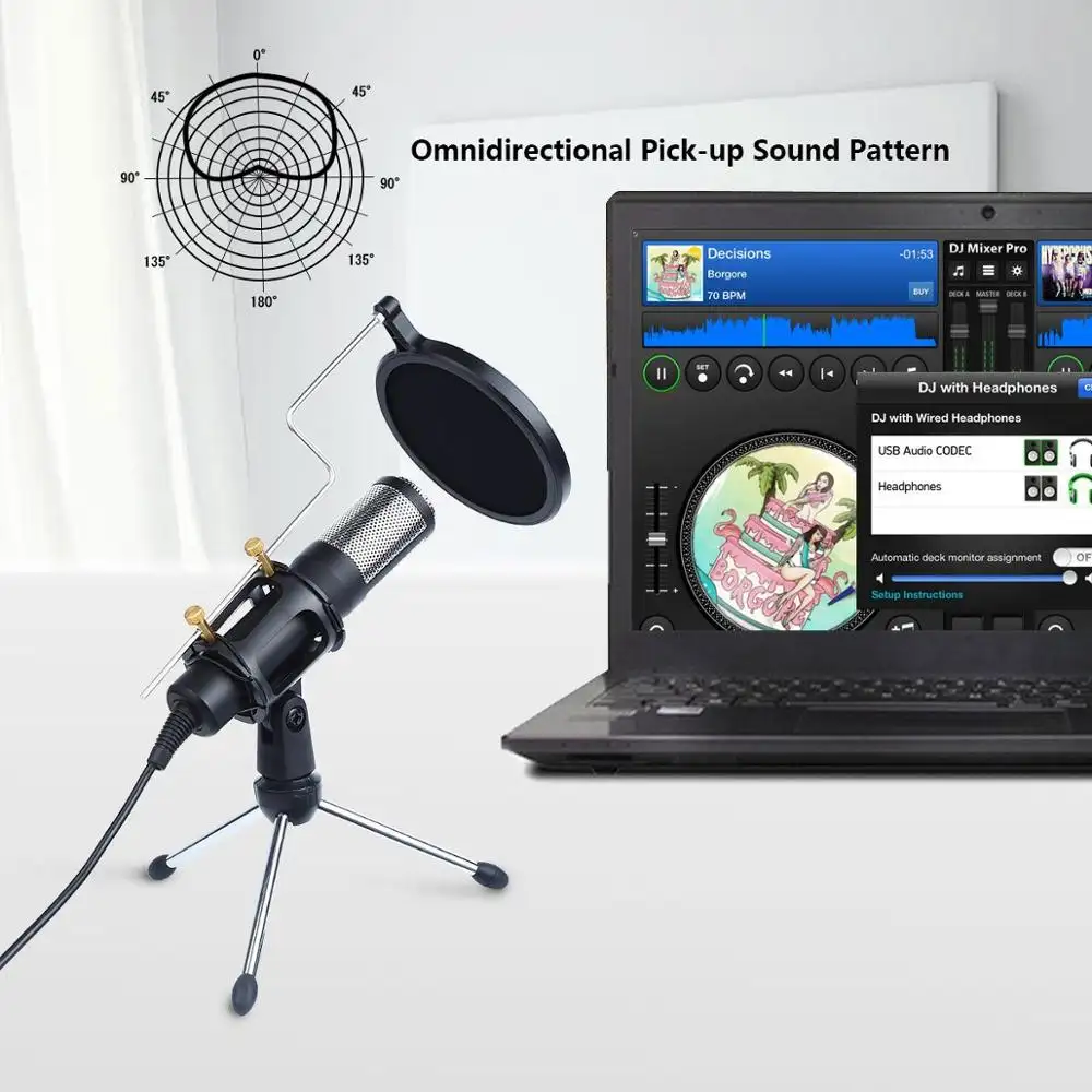 2020 персональное студийное оборудование для записи музыкальный компьютерный микрофон для ПК