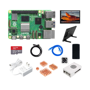Originale Raspberry Pi 5 4GB 8GB Starter Basic Kit + alimentatore opzionale + guscio in metallo lampone + dissipatore di calore + 10.1 pollici Touch Screen - Product Image 1