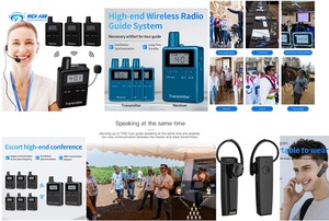 Intercomunicador dúplex de Largo alcance inalámbrico walkie talkie sistema de guía turístico sistema de guía de radio bidireccional para viajes y conferencias Hajj - Product Image 5