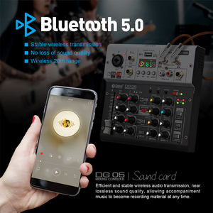 Debra-tarjeta de sonido profesional, interfaz de Audio de estudio con consola mezcladora BT5.0, 24 bits, 192K - Product Image 4