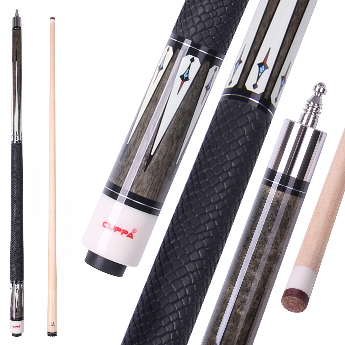 Black DL-6 Leather Grip Set