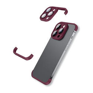 IPhone用ガラスレンズ保護ケースクラシックカラーTPU耐衝撃コーナーフレームプロテクターセットシェル - Product Image 1