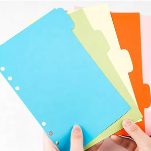 Hojas sueltas de alta calidad A5 A6 A7 6 anillos Carpeta de cuaderno Divisores de índice Papel