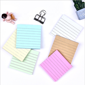 1pc <strong>Lined</strong> Sticky <strong>Notes</strong> Self-Stick <strong>Lined</strong> <strong>Note</strong> Pad Blank &amp; Grid &amp; <strong>Lined</strong> Post Memos for Office School and Home 80 Sheets