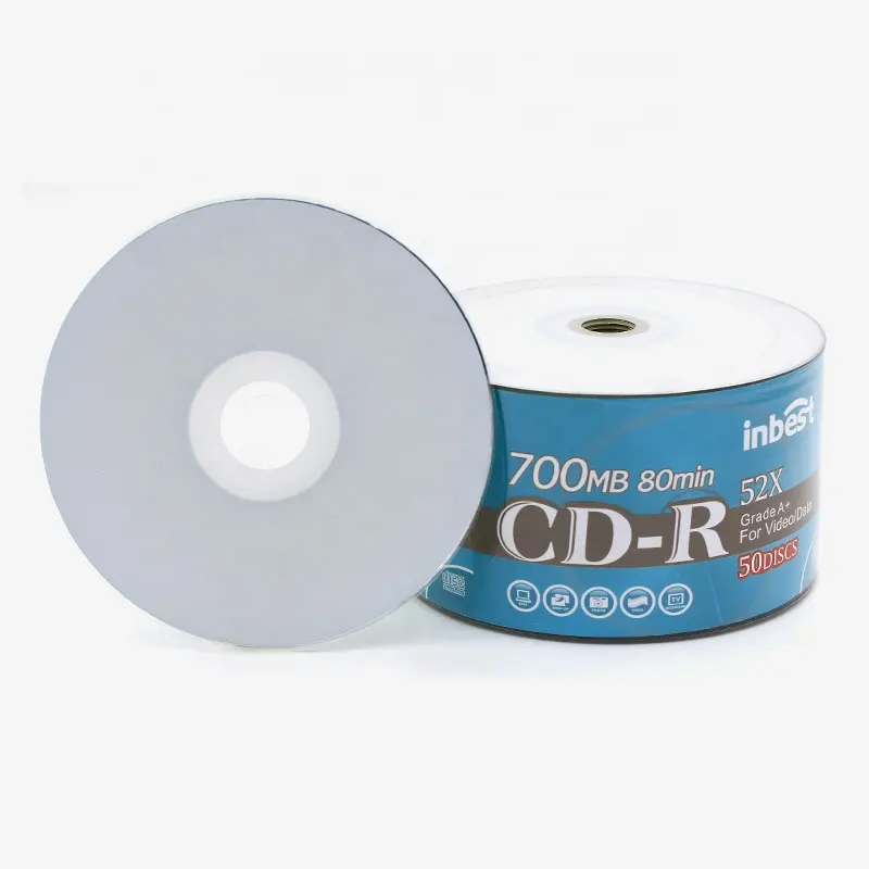 고성능 저렴한 쉬운 굽기 80 최소 CD-R 700mb 52x 빈 CD 인쇄 가능한 기록 가능한 미디어 디스크