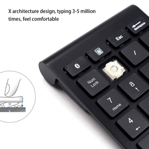 Teclado negro con 22 teclas, minipanel numérico Bt, compatible con Windows, iOS, Android