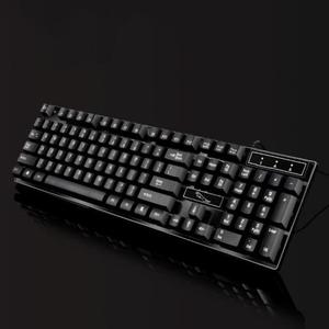 Unionpromo-teclado Delgado negro para oficina, teclado rectangular con cable usb para ordenador