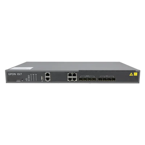Vicenray 4 PON GPON OLT mit 1:128 Teilung verhältnis Dual AC Power 4 PON Ports 4GE RJ45 Uplink Port 10G GEPON OLT für den Netzwerk gebrauch - Product Image 1