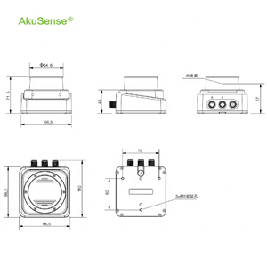 Akusense AS-100C TOF LiDAR <strong>Sensor</strong> High Performance 360&deg; Long Distance Laser Position Motion <strong>Sensor</strong> AGVs Areas LiDAR <strong>Sensor</strong> - Product Image 3
