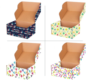 中小企業のメールボックス、小さなギフトボックス用の13x10x2バースデーギフト配送ボックス - Product Image 5