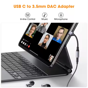 Headphone <strong>Adapter</strong> for Phones to 3.5mm Aux <strong>Audio</strong> Jack with Microphone Headphone DAC Converter Connector for TOPC Interface - Product Image 3