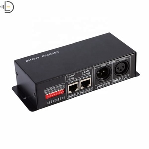 Оптовая Продажа DMX512 RGB полоска света контроллер 3-канальный декодер светодиодный диммер драйвер 12V-24V для 5050 3528 металлический материал - Product Image 2
