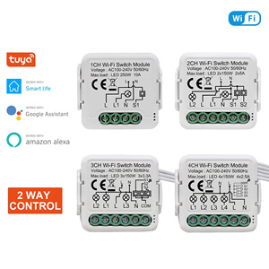 Sistema inteligente de automatización del hogar 100-240V AC Tuya Smart WiFi Módulo de mini interruptor de 4 canales con aplicación de control de PST-S04 - Product Image 5