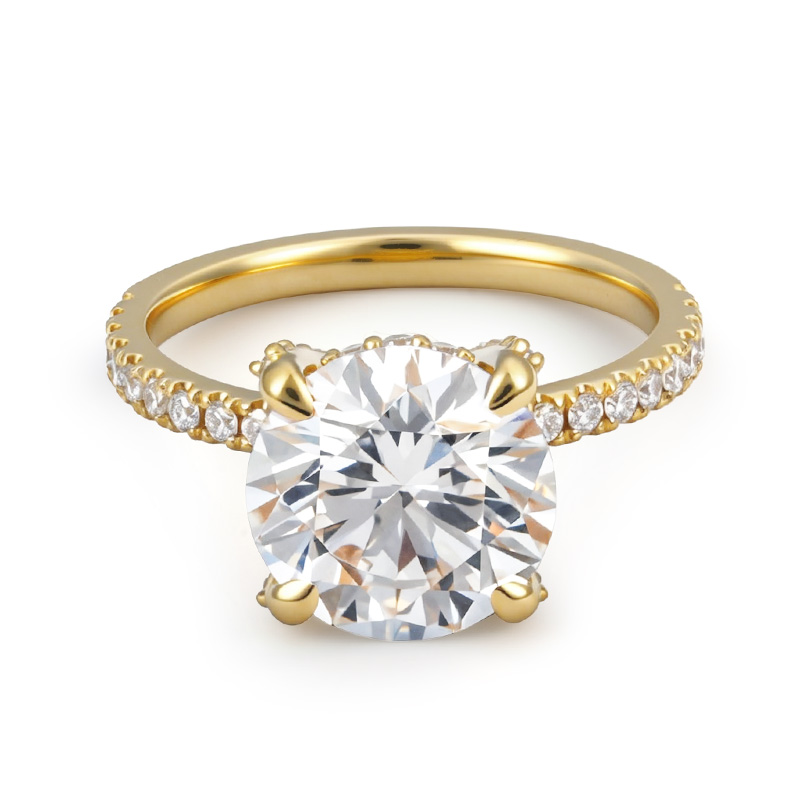 Or jaune 18 carats + Diamant de laboratoire 4CT