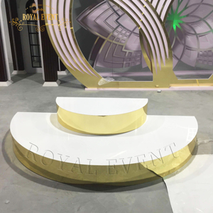 Phổ Biến Sang Trọng Nửa Vòng Acrylic Đám Cưới Sàn Nhảy Nền Tảng Xách Tay Trang Trí Acrylic Đám Cưới Sân Khấu Cho Bán - Product Image 4