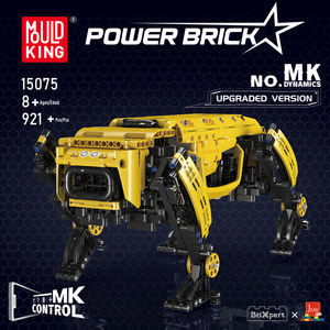 Новая модель, электронная игрушка King 15075, детский робот-конструктор, развивающая Механическая собачья сборка, дистанционное управление