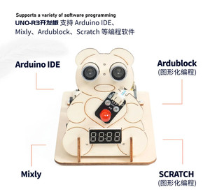DIY Arduino Kinder Roboter Kit Stem Ultraschall Sitzhaltung Roboter grafische Programmierung Spielzeug Robotik für Kinder