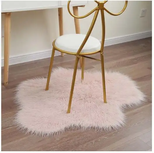 Neueste Schaffell Wolke Sharpe Teppiche für Schlafzimmer Boden Shaggy Silky Plüsch Teppich Weiß Kunst pelz Teppich billig benutzer definierte