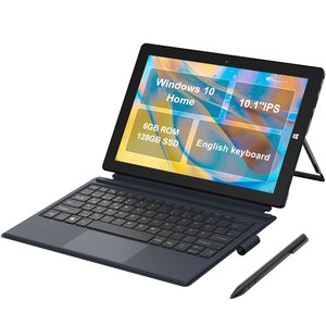 AWOW 10 10.1英寸2合1英特尔赛扬N4120 1280*800 6gb LPDDR4 128gb Emmc Windows 10家用平板电脑，带键盘和笔 - Product Image 1