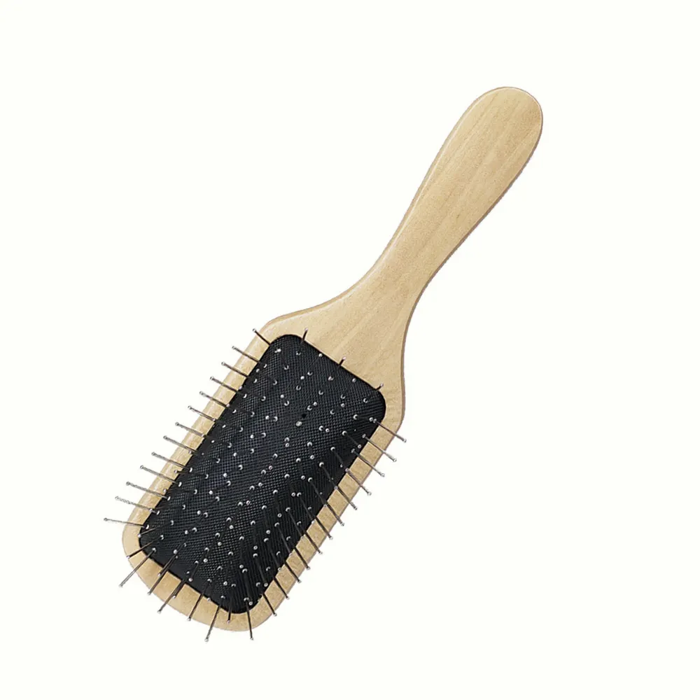Factory Price Eco-Friendly Wooden Hair Brushes Private Label Natural Wood Air Cushion Paddle Massage Hair Brush Comb