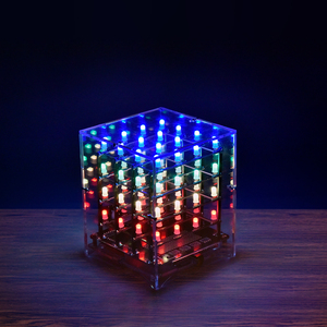Keyestudio 4x4x4 RGB LED cubo Kit elettronico per Arduino Starter Kit di controllo vocale di supporto C ++/gratta e vinci programmazione