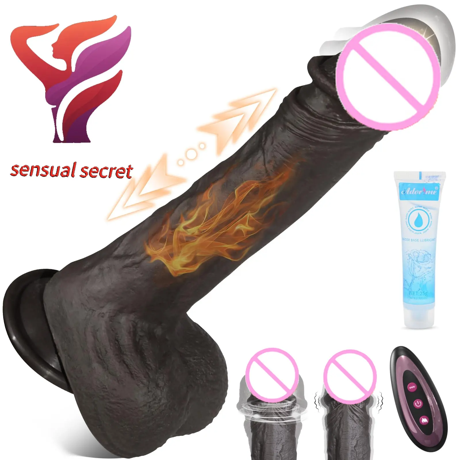 9 ''Schub dildo vibrator Sexspielzeug-Spielzeug für Erwachsene Realistisch Schub rotierende Heizung G-Punkt Dildos Stimulator