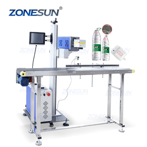 ZONESUN ZS-LMC1 bottiglie automatiche per animali domestici codice QR data macchina per codifica Laser stampante macchina per marcatura Laser CO2 per linea di riempimento - Product Image 1