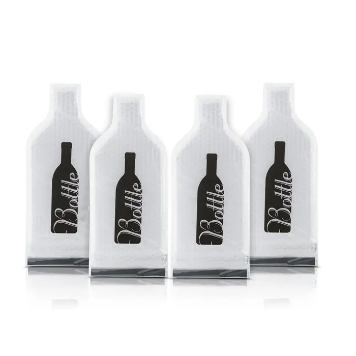Sac de transport de vin personnalisé en plastique réutilisable protecteur de bouteille de vin sac de voyage sacs à bulles de bouteille de vin