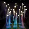 Wholesale led wedding banquet floor centerpiece light stand 5 Heads square Shape Wedding Walkway Light For Party Event