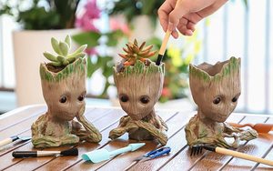 Büyük Groot çiçek saksısı Pot araç seti ile ağaç adam sevimli Model bahçe Pot çiçeklik kalem Pot Guardians - Product Image 5