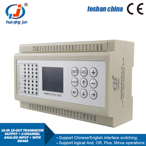 Huaqingjun 16DI uscita Transistor 16DO PLC ingressi analogici a 2 canali 0-20mA 4-20mA RS485 Modbus RTU PLC per Sesnors a pressione - Product Image 2