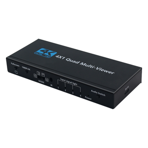 Divisor HDMI con control remoto 4 en 1 Quad Multi-VIEWER HD División de pantalla Soporte de conmutación sin costuras 4K 30Hz