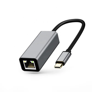 Yüksek kalite fabrika tip c rj45 1000 mbps ağ kartı usbc ethernet adaptörü lan tipi C ile LAN Ethernet adaptörü led - Product Image 2