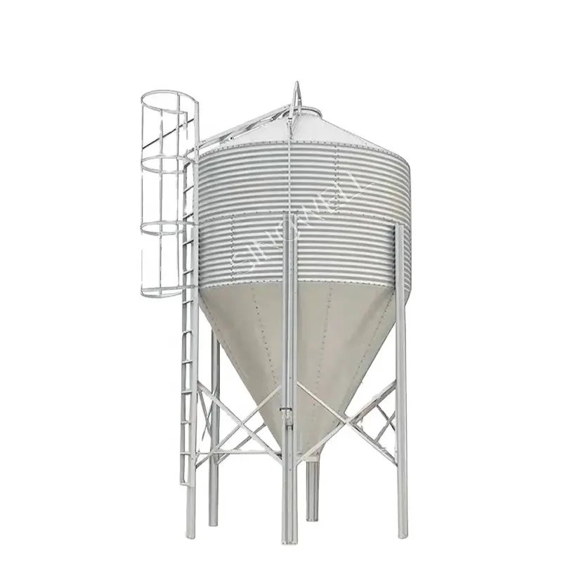 Silo de almacenamiento de alimentación de aves de corral, silo para almacenamiento de granos, contenedores de alimentación a granel pequeños, capacidad de 28 toneladas, silo de alimentación de Casa de cerdo