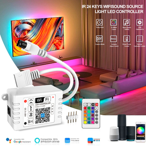 Распродажа вспышки умное приложение DIY Timing Music DC12V DC24V пульт дистанционного управления ИК 24 клавиши WiFi RGB контроллер с функцией микрофона - Product Image 2