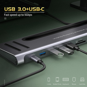 Onten 12 in 1 Hub çok fonksiyonlu yerleştirme istasyonu ile USB 3.0 PD şarj RJ45 Gigabit USB Hub dizüstü yerleştirme istasyonu OTN-9199 - Product Image 4