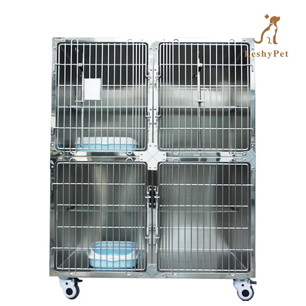 Cage pour animaux de compagnie en acier inoxydable chenil pliable pour chien cage pour chien géant à vendre