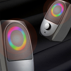 RGB LED aydınlatma pili ile taşınabilir Mini harici USB Stereo hoparlör Powered ve partiler ve ses kutuları için tak ve çalıştır - Product Image 4