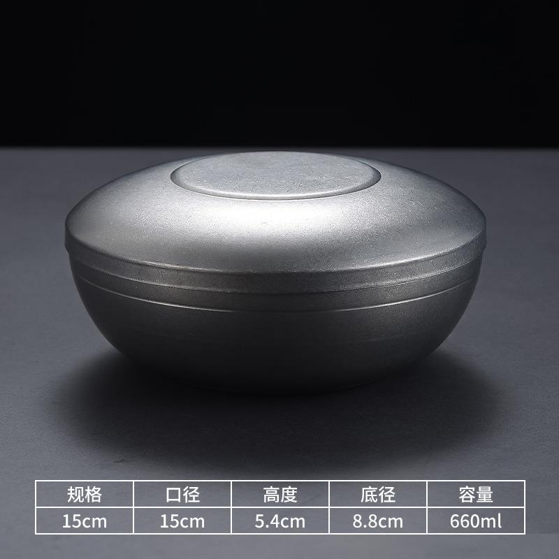 15cm single-layer kimchi bowl with lid (retro style)
