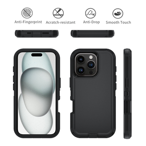 Üç geçirmez zırh cep telefonu kabuk iPhone 16 için uygundur artı her şey dahil anti-damla mat anti-skid sert kabuk - Product Image 2