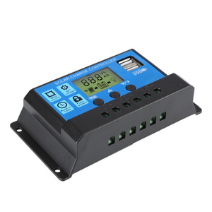 PWM Smart Solar laderegler LCD-Display USB-Ausgang 12V 24V 10a 20a 30a Automatische Anpassung für lifepo4 Sealed Gel AGM-Batterie