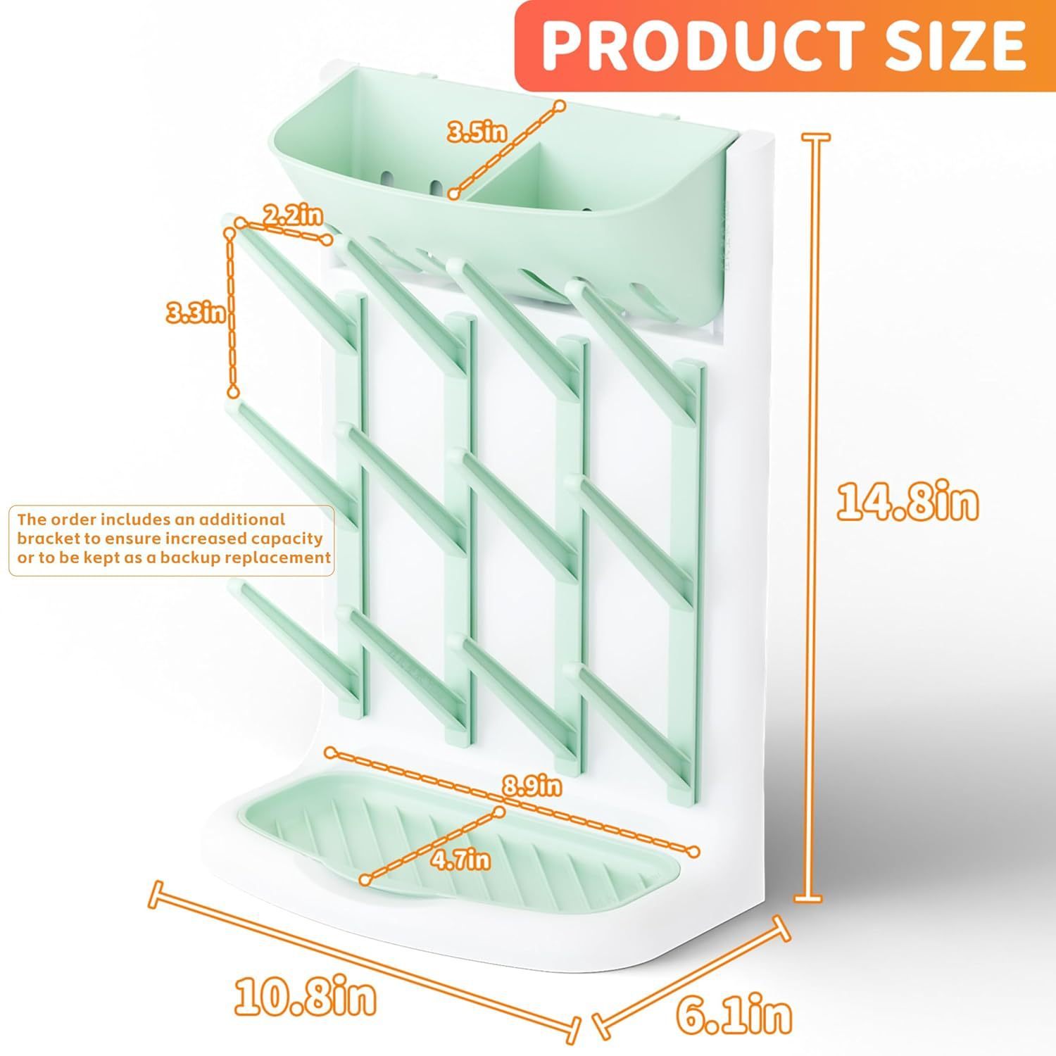 Second edition-baby bottle-oxo 5 rods+suction cup-green