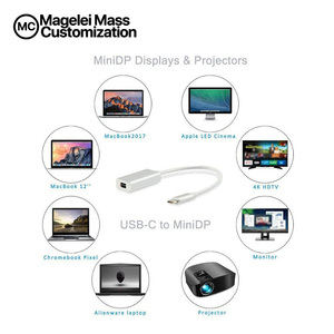 工厂批发价高品质USB C型C至迷你显示端口转换器4K 60HZ型C型至迷你DP适配器，适用于PC手机 - Product Image 3