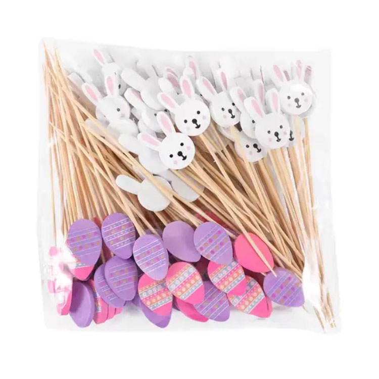 Conejo y huevo de Pascua de colores surtidos, 100 unidades por bolsa